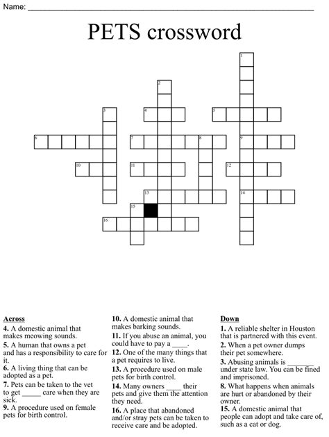 Pet adoption org. NYT crossword clue. The answer to the “Pet adoption org.” clue in the NYT Mini Puzzle is on this page. This clue was published for NYT Mini on January 24, 2024. You can find the answers we have prepared for other clues in NYT mini on the home page.
